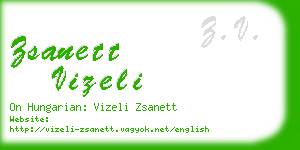 zsanett vizeli business card